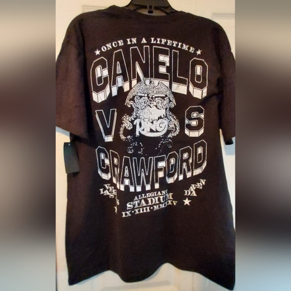 UFC Ultimate Fighting Championship Canelo Vs Crawford Black T Shirt Tee Large